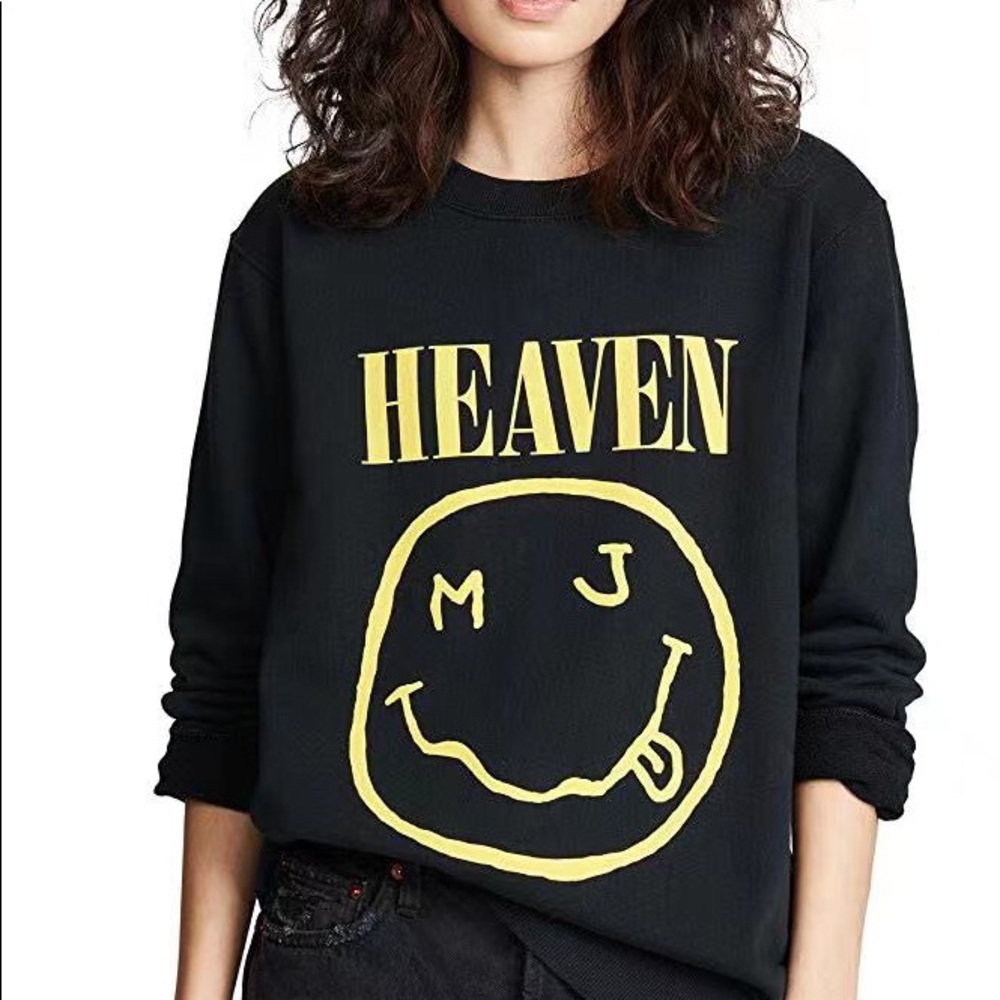 Marc Jacobs Black Sweater with Iconic Yellow Graphic